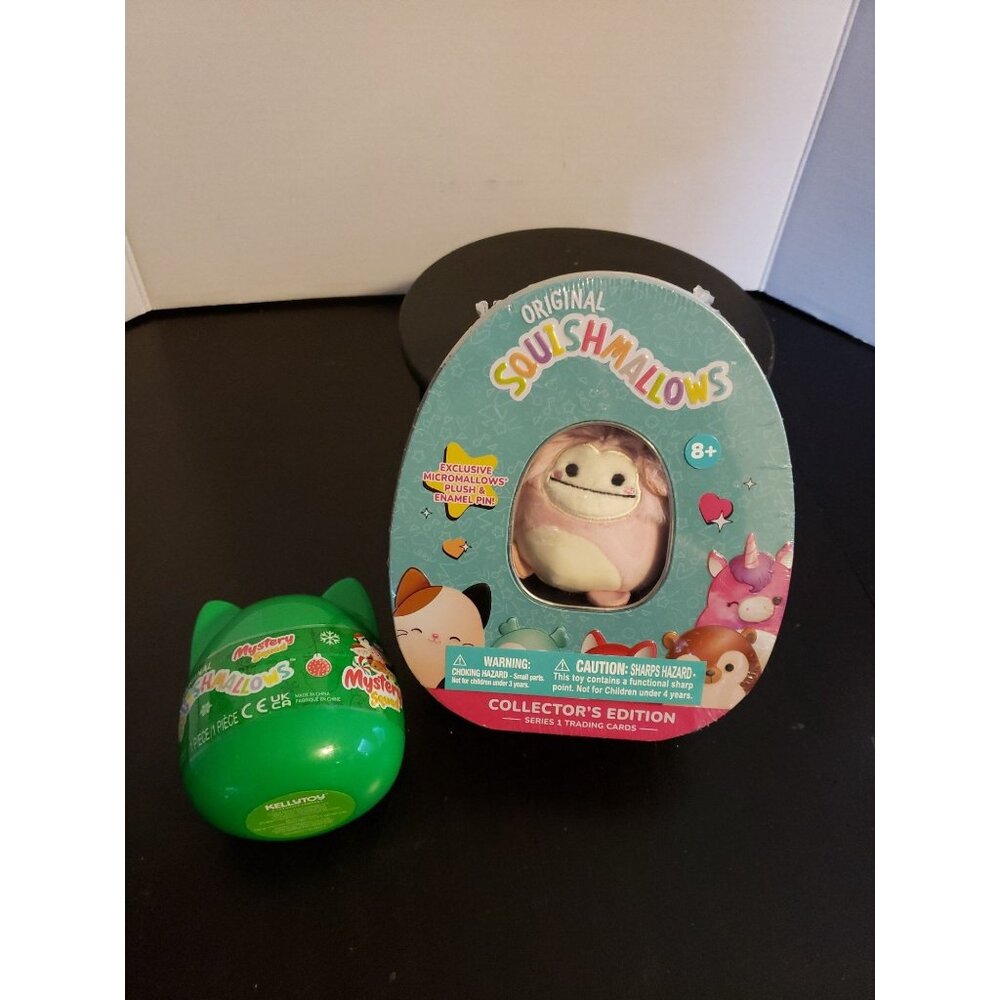 Squishmallow Micromallow plush pin & cards 1 Mystery Squad